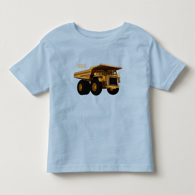 T-shirt Pour Les Tous Petits Illustration d'un camion à grande échelle (Devant)