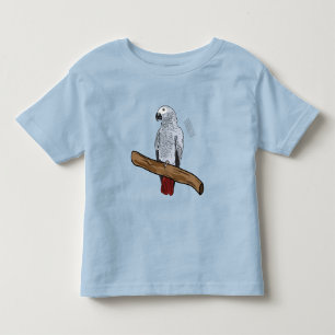 T-shirt Pour Les Tous Petits Illustration d'un perroquet gris en Afrique