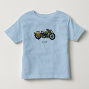 T-shirt Pour Les Tous Petits Illustration d'une moto de croiseur militaire
