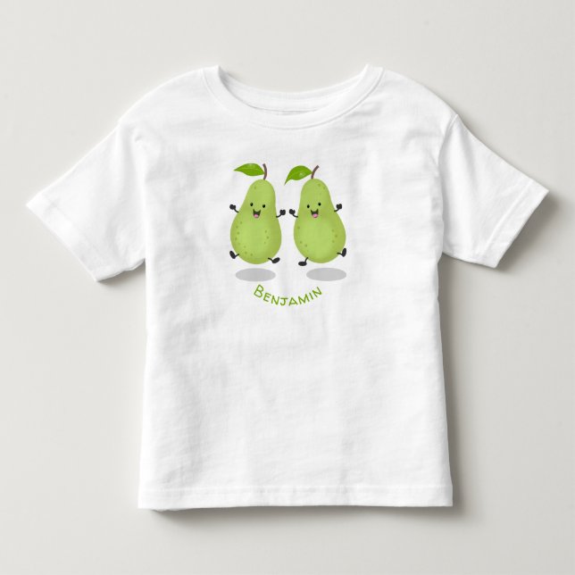T-shirt Pour Les Tous Petits Illustration d'une paire de poires mignonne (Devant)