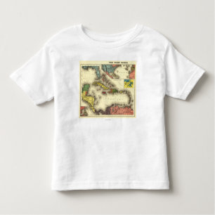 T-shirt Pour Les Tous Petits IndiesPanoramic occidental MapWest Indes