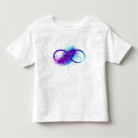 Infinity with purple feather