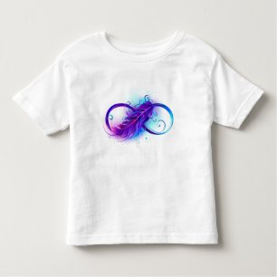 T-shirt Pour Les Tous Petits Infinity with purple feather