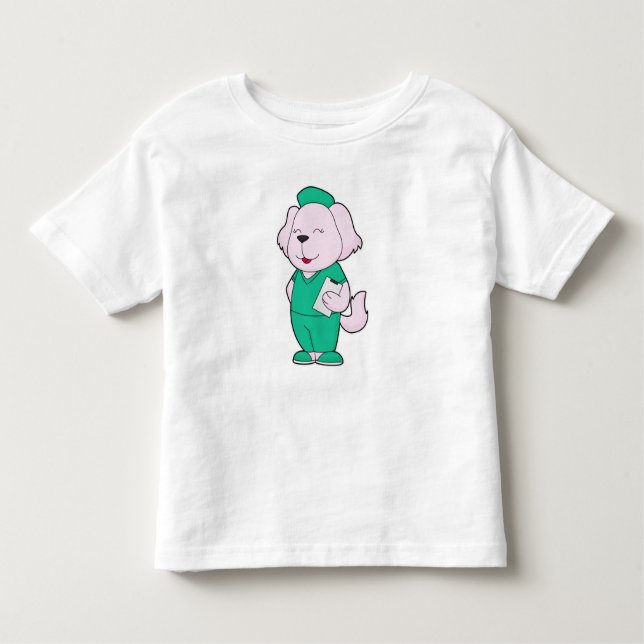 T-shirt Pour Les Tous Petits Infirmière de chien (Devant)