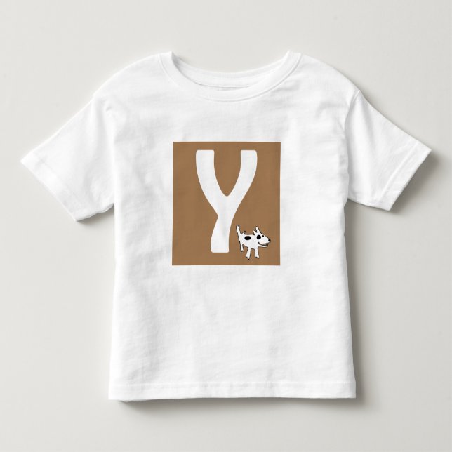 T-shirt Pour Les Tous Petits Initiale avec le chien / l'entraînement drôle (Devant)