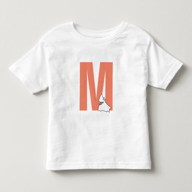 T-shirt Pour Les Tous Petits Initiale avec un chien gai (Devant)