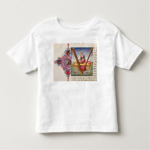 T-shirt Pour Les Tous Petits Initiale "V" de Historiated dépeignant
