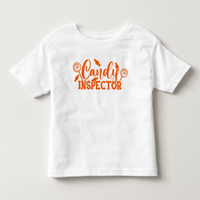 T-shirt Pour Les Tous Petits Inspecteur Halloween Candy (Devant)