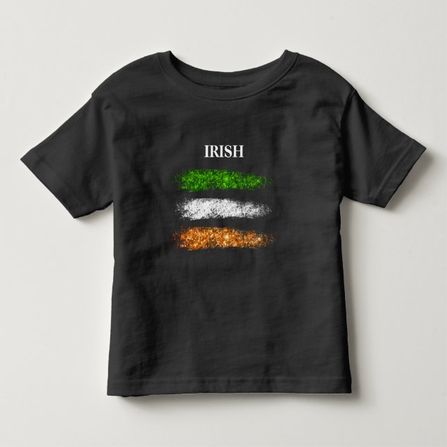 T-shirt Pour Les Tous Petits *~* IRLANDE Drapeau Abstrait simple  (Devant)