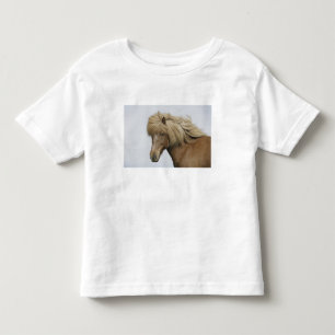 T-shirt Pour Les Tous Petits Islande. Portrait d'un cheval islandais.