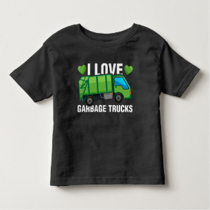 T-shirt Pour Les Tous Petits J'adore les camions à ordures