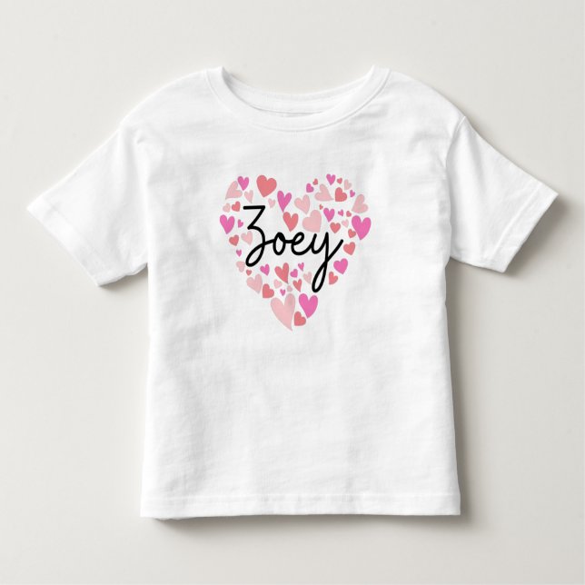 T-shirt Pour Les Tous Petits J'aime Andi - coeurs pour Andi (Devant)