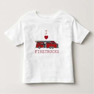 T-shirt Pour Les Tous Petits J'aime des Firetrucks