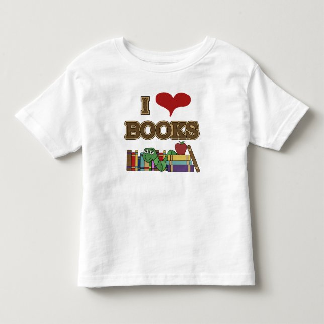 T-shirt Pour Les Tous Petits J'aime des livres (Devant)
