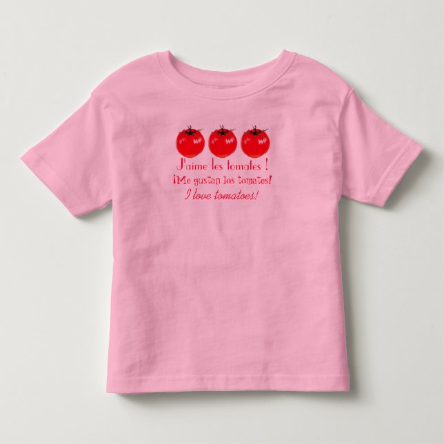 T-shirt Pour Les Tous Petits J'aime des tomates ! (Devant)