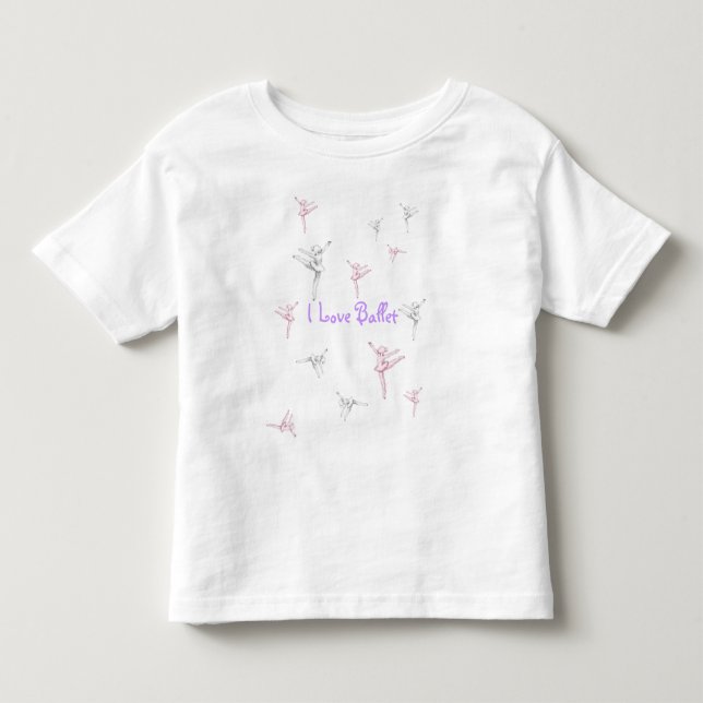 T-shirt Pour Les Tous Petits J'aime la ballerine de ballet (Devant)