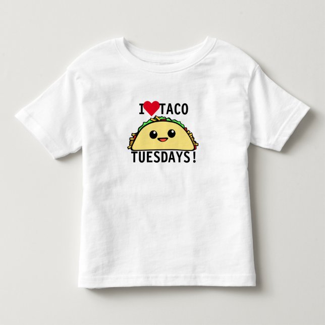 T-shirt Pour Les Tous Petits J'aime le taco mardi (Devant)
