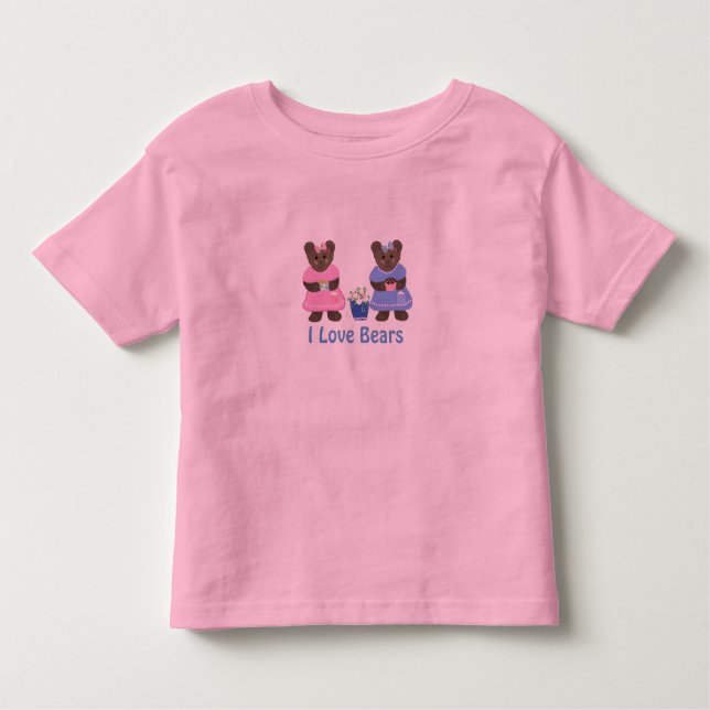 T-shirt Pour Les Tous Petits J'aime les ours (Devant)
