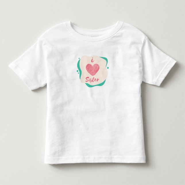 T-shirt Pour Les Tous Petits j'aime ma soeur (Devant)