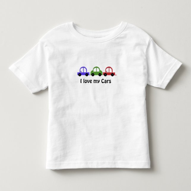 T-shirt Pour Les Tous Petits J'Aime Mes Voitures (Devant)