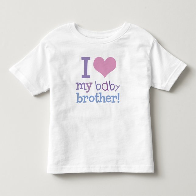 T-shirt Pour Les Tous Petits J'Aime Mon Frère Bébé (Devant)