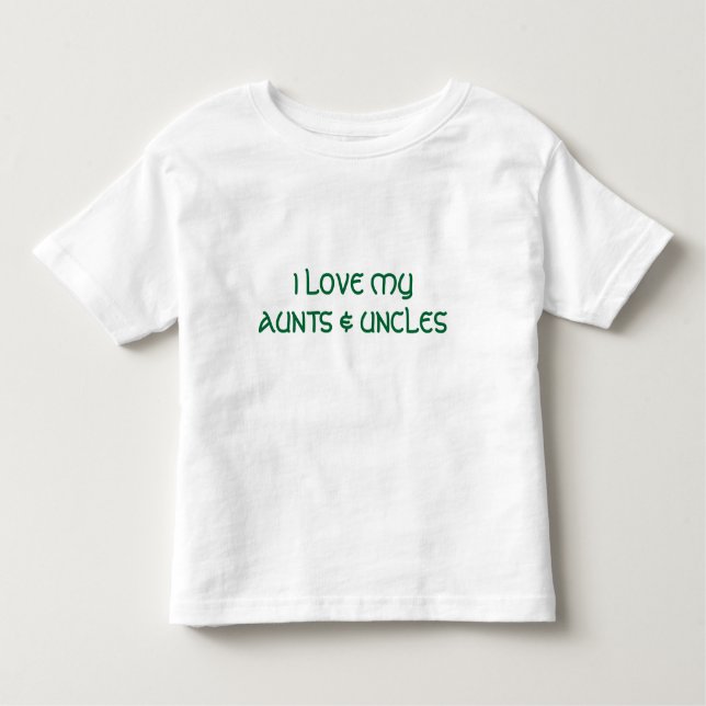 T-SHIRT POUR LES TOUS PETITS J'AIME MYAUNTS ET ONCLES (Devant)
