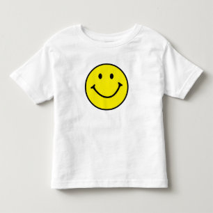 T-shirt Pour Les Tous Petits Jaune brillant et joyeux visage souriant