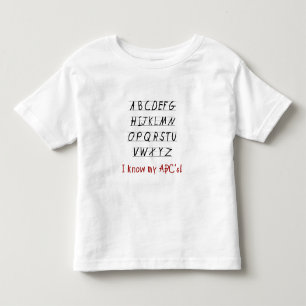 T-shirt Pour Les Tous Petits Je connais mon ABCs