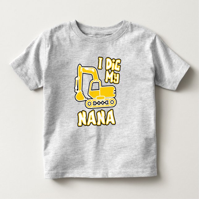 T-shirt Pour Les Tous Petits Je Creuse Ma Nana (Devant)