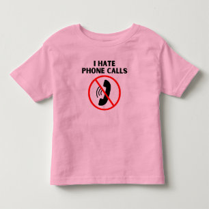 T-shirt Pour Les Tous Petits Je déteste les appels téléphoniques
