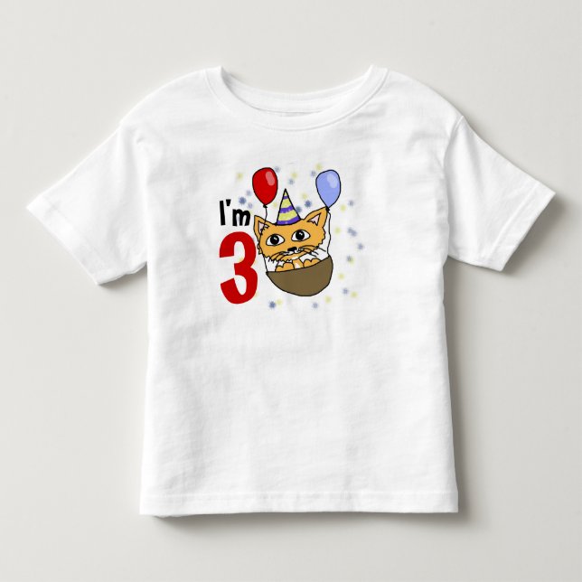 T-shirt Pour Les Tous Petits Je suis 3 anniversaire (Devant)