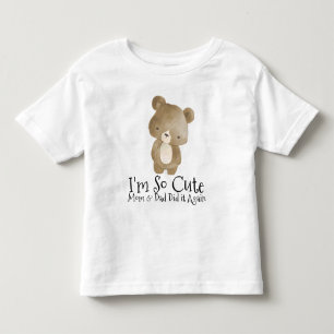 T-shirt Pour Les Tous Petits Je suis si mignon maman & papa l'a fait encore