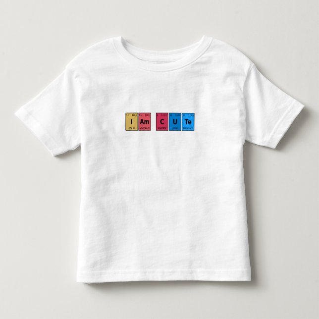T-shirt Pour Les Tous Petits Je suis une table périodique mignonne (Devant)
