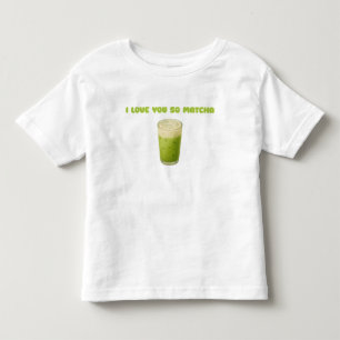 T-SHIRT POUR LES TOUS PETITS JE T'AIME TELLEMENT MATCHA, MATCHA VERT THÉ AMOUR