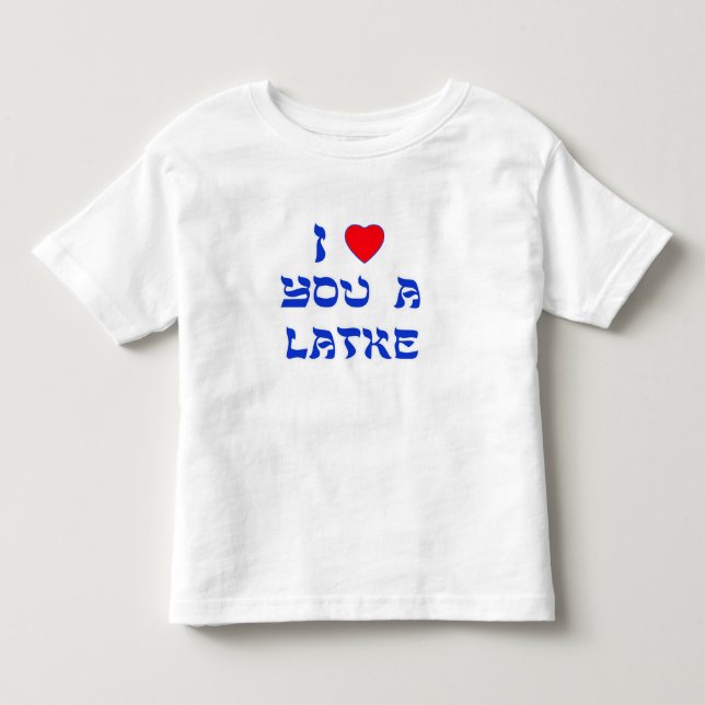 T-shirt Pour Les Tous Petits Je t'aime un Latke (Devant)