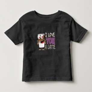 T-shirt Pour Les Tous Petits Je t'aime un latte