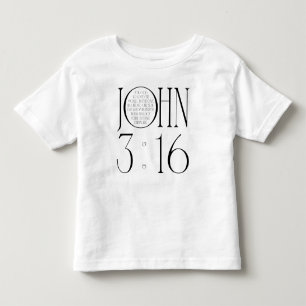 T-shirt Pour Les Tous Petits Jean 3:16 Verset de la Bible