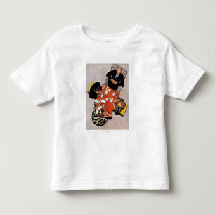 T-shirt Pour Les Tous Petits Jeu de pont par Norman Rockwell