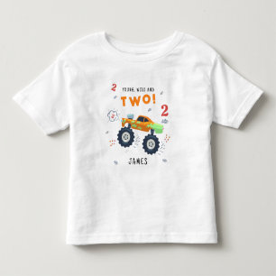 T-shirt Pour Les Tous Petits Jeune Sauvage Et Deux Enfants Monster Car Fête Deu