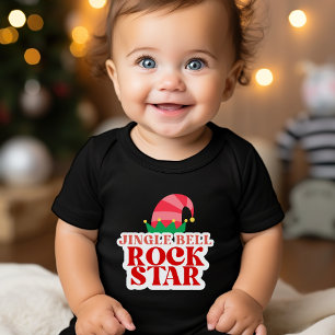 T-shirt Pour Les Tous Petits Jingle Bell Rock Star Noir Noël