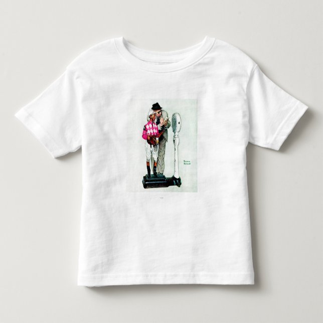T-shirt Pour Les Tous Petits Jockey Weighin by Norman Rockwell (Devant)