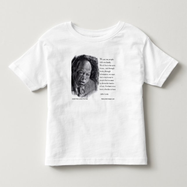 T-shirt Pour Les Tous Petits John Lewis & Citation beau portrait (Devant)