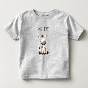 T-shirt Pour Les Tous Petits Joli animal de safari zèbre