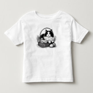 T-shirt Pour Les Tous Petits Joli chat de Pâques