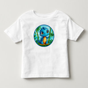 T-shirt Pour Les Tous Petits Joli dinosaure de dessin animé