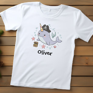 T-shirt Pour Les Tous Petits Joli narval pirate