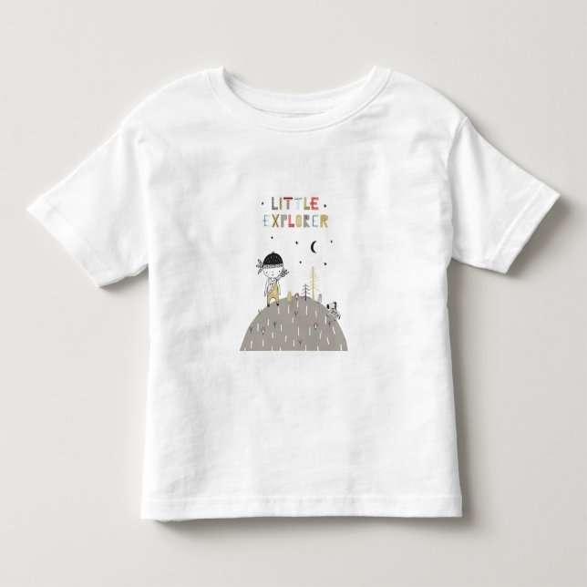 T-shirt Pour Les Tous Petits Joli petit explorateur scandinave (Devant)
