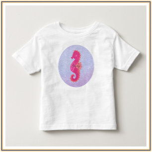 T-shirt Pour Les Tous Petits Joli Petit Hippocampe Rose