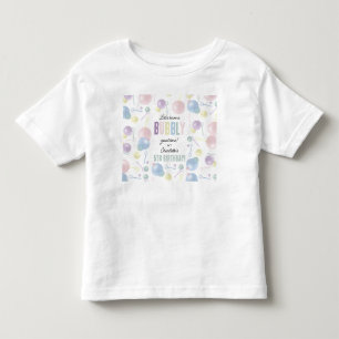 T-shirt Pour Les Tous Petits Jolie fête d'anniversaire colorée à bulles pour en