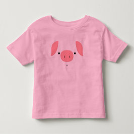 T-shirt Pour Les Tous Petits Jolie fille d'anniversaire rose Piggy